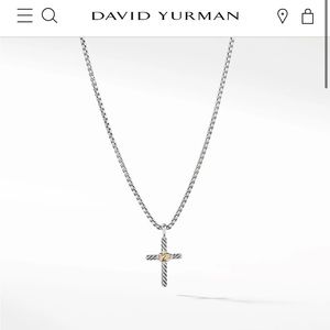 David Yurman Cross sterling silver necklace